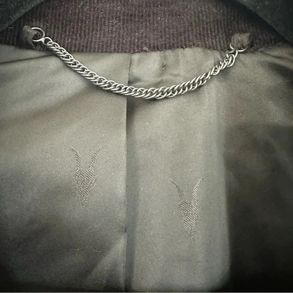 All Saints Adlai Corduroy Double Breasted Black Blazer Jacket Sz 6 NWT - Picture 3 of 10